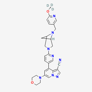 6-Morpholin-4-yl-4-[6-[6-[[6-(trideuteriomethoxy)pyridin-3-yl]methyl]-3,6-diazabicyclo[3.1.1]heptan-3-yl]pyridin-3-yl]pyrazolo[1,5-a]pyridine-3-carbonitrile