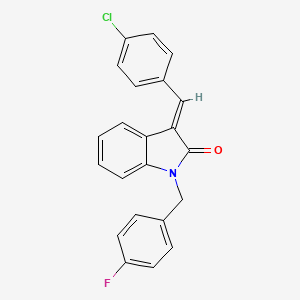 molecular formula C22H15ClFNO B12417570 Anticancer agent 29 