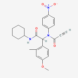 N-[2-(cyclohexylamino)-1-(4-methoxy-2-methylphenyl)-2-oxoethyl]-N-(4-nitrophenyl)prop-2-ynamide