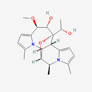 (1S,2R,8R,9S,10S,12S,13S)-10-[(1S)-1-hydroxyethyl]-8-methoxy-4,13,15-trimethyl-11-oxa-3,14-diazapentacyclo[8.8.0.02,12.03,7.014,18]octadeca-4,6,15,17-tetraen-9-ol