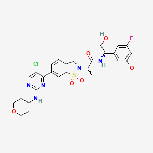 molecular formula C28H31ClFN5O6S B12417722 ERK1/2 inhibitor 3 