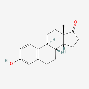 molecular formula C18H22O2 B1241773 (8R,9S,13S,14R)-3-hydroxy-13-methyl-7,8,9,11,12,14,15,16-octahydro-6H-cyclopenta[a]phenanthren-17-one 