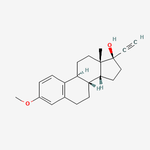 molecular formula C21H26O2 B1241780 (8R,9S,13S,14R,17R)-17-ethynyl-3-methoxy-13-methyl-7,8,9,11,12,14,15,16-octahydro-6H-cyclopenta[a]phenanthren-17-ol 