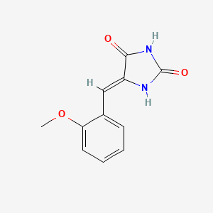 molecular formula C11H10N2O3 B1241782 (5Z)-5-[(2-methoxyphenyl)methylidene]imidazolidine-2,4-dione 