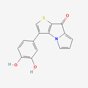 molecular formula C15H9NO3S B1241788 3-(3,4-Dihydroxyphenyl)-8H-thieno[2,3-b]pyrrolidine-8-one 