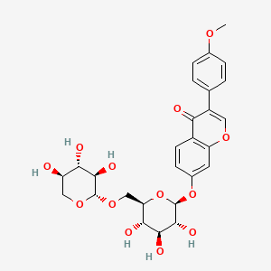 3-(4-methoxyphenyl)-7-[(2S,3R,4S,5S,6R)-3,4,5-trihydroxy-6-[[(2S,3R,4S,5R)-3,4,5-trihydroxyoxan-2-yl]oxymethyl]oxan-2-yl]oxychromen-4-one