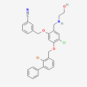 molecular formula C30H26BrClN2O3 B12418064 Benzyl phenyl ether derivative 2 