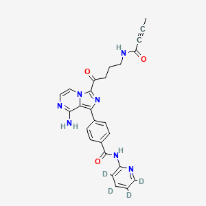 4-[8-amino-3-[4-(but-2-ynoylamino)butanoyl]imidazo[1,5-a]pyrazin-1-yl]-N-(3,4,5,6-tetradeuteriopyridin-2-yl)benzamide