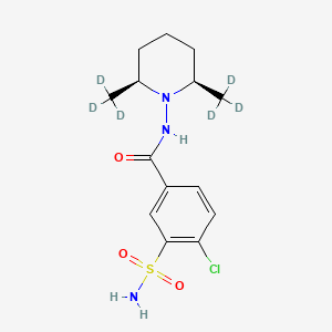 molecular formula C14H20ClN3O3S B12418198 Clopamide-d6 