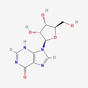 molecular formula C10H12N4O5 B12418265 Inosine-2,8-d2 