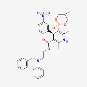 molecular formula C34H38N3O7P B1241831 (R)-(-)-Efonidipine CAS No. 128194-13-8
