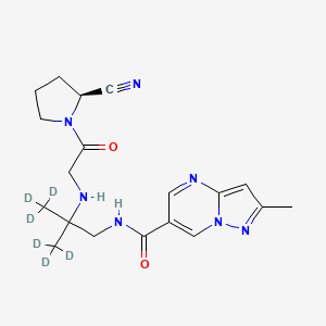 molecular formula C19H25N7O2 B12418316 Anagliptin-d6 