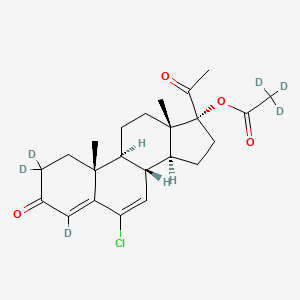 molecular formula C23H29ClO4 B12418321 Chlormadinone acetate-d6 