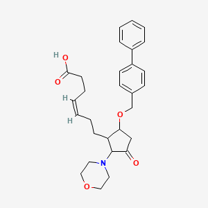 molecular formula C29H35NO5 B1241834 (4Z)-7-{5-[([1,1'-联苯]-4-基)甲氧基]-2-(吗啉-4-基)-3-氧代环戊基}庚-4-烯酸 
