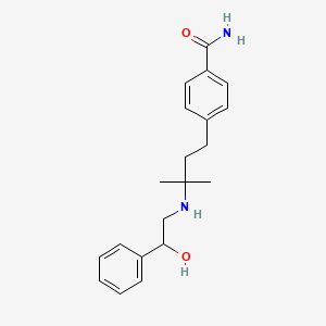 molecular formula C20H26N2O2 B1241835 Benzamide, 4-[3-[(2-hydroxy-2-phenylethyl)amino]-3-methylbutyl]-, (R)-(9CI) 