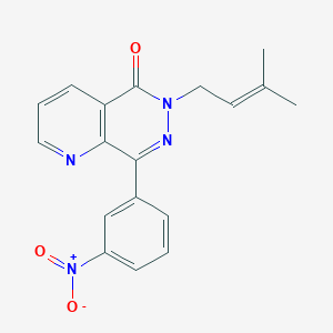 molecular formula C18H16N4O3 B1241836 6-(3-Methylbut-2-enyl)-8-(3-nitrophenyl)pyrido[2,3-d]pyridazin-5-one 