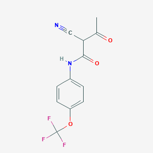 molecular formula C12H9F3N2O3 B1241883 2-氰基-3-氧代-N-[4-(三氟甲氧基)苯基]丁酰胺 