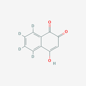 molecular formula C10H6O3 B12418939 2-Hydroxy-1,4-naphthoquinone-5,6,7,8-D4 