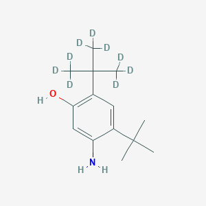 molecular formula C14H23NO B12418973 Phenol, 5-amino-2,4-bis(1,1-dimethylethyl)-d9 