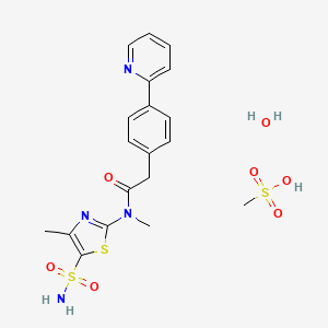 molecular formula C19H24N4O7S3 B12419015 Pritelivir mesylate hydrate CAS No. 1428321-10-1