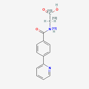 N-[4-(2-Pyridinyl)benzoyl]glycine-13C2,15N