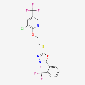 molecular formula C17H10ClF6N3O2S B12419133 Antibacterial agent 66 