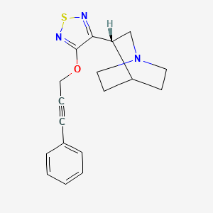 B1241915 8-(4-(3-Phenylprop-2-ynoxy)-1,2,5-thiadiazol-3-yl)-1-azabicyclo(2.2.2)octane CAS No. 376395-00-5