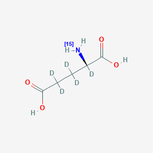 molecular formula C5H9NO4 B12419155 (2S)-2-(15N)azanyl-2,3,3,4,4-pentadeuteriopentanedioic acid 