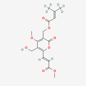 molecular formula C17H20O8 B12419176 Macrophin-d6 