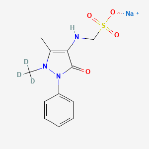 molecular formula C12H14N3NaO4S B12419309 Melaminsulfone-d3 Sodium Salt 