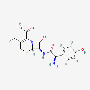 molecular formula C17H19N3O5S B12419310 3-Ethyl Cefadroxil-d4 