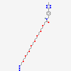 molecular formula C29H46N8O9 B12419368 Methyltetrazine-PEG8-N3 