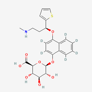 molecular formula C24H27NO8S B12419400 4-Hydroxy Duloxetine-d6 |A-D-Glucuronide 