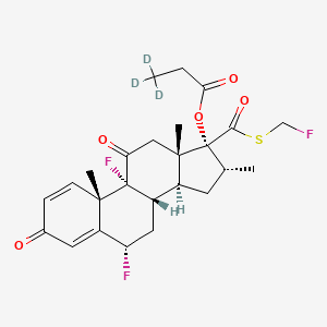 molecular formula C25H29F3O5S B12419407 11-Oxo fluticasone propionate-d3 