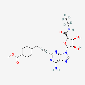 molecular formula C23H30N6O6 B12419409 Apadenoson-d5 