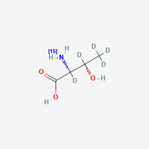 molecular formula C4H9NO3 B12419415 L-Threonine-15N,d5 