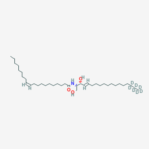 molecular formula C38H73NO3 B12419433 (Z)-N-[(E,2S,3R)-16,16,17,17,18,18,18-heptadeuterio-1,3-dihydroxyoctadec-4-en-2-yl]icos-11-enamide 