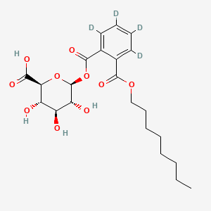 molecular formula C22H30O10 B12419494 Monooctyl Phthalate (phenyl-d4) beta-D-Glucuronide 