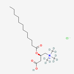 molecular formula C19H38ClNO4 B12419547 Lauroyl-L-carnitine-d9 (chloride) 