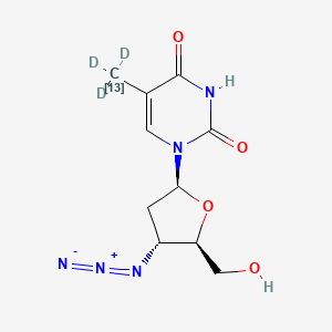 molecular formula C10H13N5O4 B12419618 Zidovudine-13C,d3 