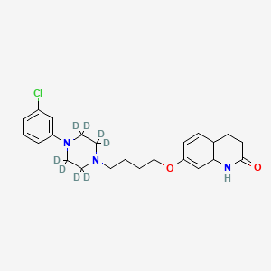 molecular formula C23H28ClN3O2 B12419625 2-Deschloro Aripiprazole-d8 