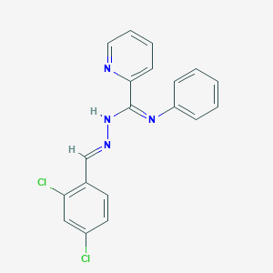molecular formula C19H14Cl2N4 B1241966 N'-[(E)-1-(2,4-二氯苯基)亚甲基]-N-苯基-2-吡啶甲酰肼酰胺 