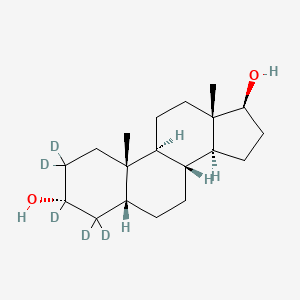 molecular formula C19H32O2 B12419663 5beta-Androstan-3alpha,17beta-diol-2,2,3beta,4,4-d5 