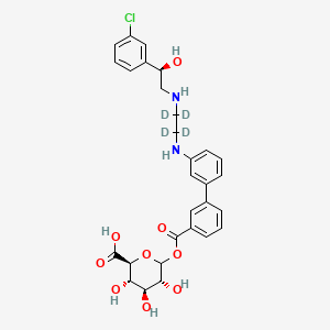 molecular formula C29H31ClN2O9 B12419671 Solabegron acyl Glucuronide-d4 