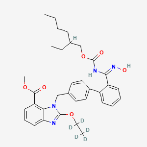 methyl 3-[[4-[2-[(E)-N-(2-ethylhexoxycarbonyl)-N'-hydroxycarbamimidoyl]phenyl]phenyl]methyl]-2-(1,1,2,2,2-pentadeuterioethoxy)benzimidazole-4-carboxylate