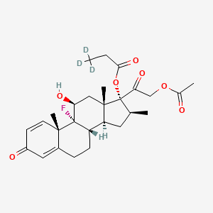 molecular formula C27H35FO7 B12419825 Betamethasone 21-acetate 17-propionate-d3 