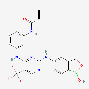 molecular formula C21H17BF3N5O3 B12419835 Jak3/btk-IN-6 