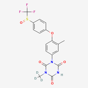 molecular formula C18H14F3N3O5S B12419868 Toltrazuril sulfoxide-d3 