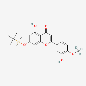 molecular formula C22H26O6Si B12419887 Diosmetin t-butyldimethylsilyl ether-d3 