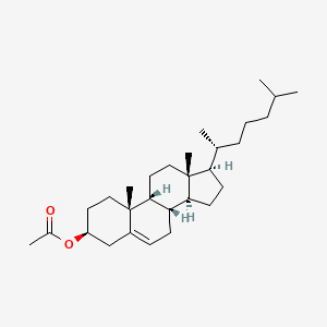 molecular formula C29H48O2 B1241989 [(3S,8S,9R,10R,13R,14S,17R)-10,13-dimethyl-17-[(2R)-6-methylheptan-2-yl]-2,3,4,7,8,9,11,12,14,15,16,17-dodecahydro-1H-cyclopenta[a]phenanthren-3-yl] acetate 